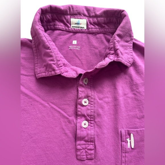 Johnnie-O Men’s Fuchsia Short Sleeve Collared Polo Size Large - Picture 2 of 5